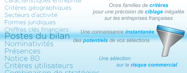 11 familles de critères pour une précision de ciblage inégalée sur les entreprises françaises